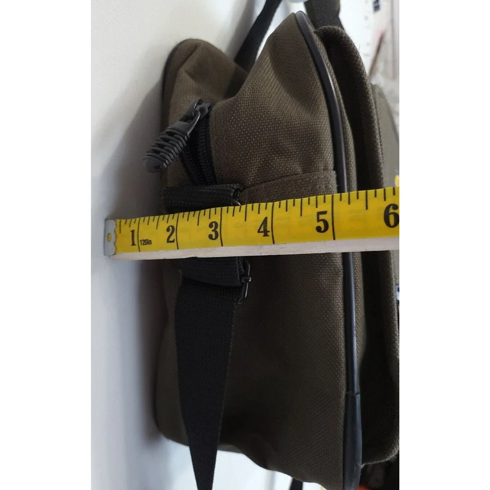 Eddie Bauer Luggage Carry On Handle &‎ Shoulder Strap Canvas Bag Olive Black